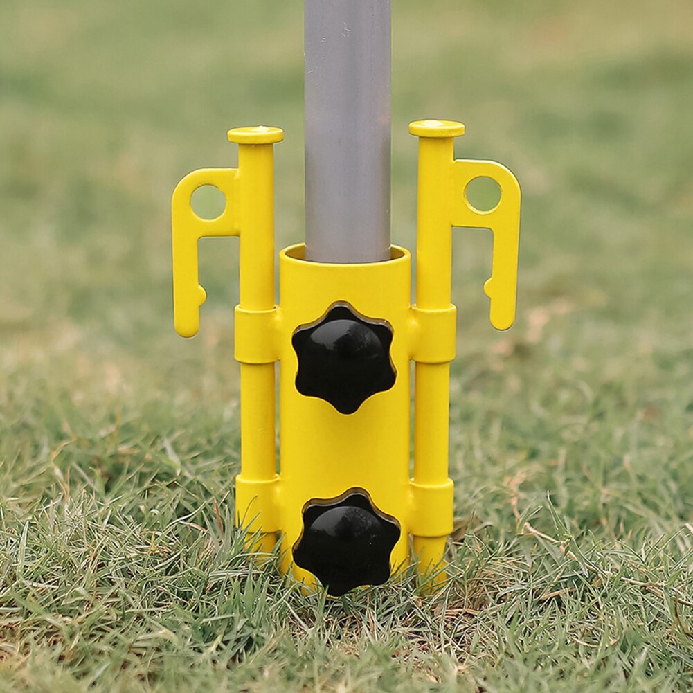 Cheap Goat Tents Camping Awning Rod Holder Reinforced Windproof Outdoor Canopy Rod Iron Holder Fixed Tube Tent Awning Pole Accessories   